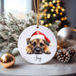 Border Terrier Christmas Bauble, Personalised Pet Dog Christmas Tree Decoration, Gift For Dog Family, Dog Lover, Xmas Bauble,