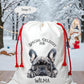 Dog Santa Sack, Christmas Present Sack, Personalised Stocking, Father Christmas Sack, Santa Present Sack, Frenchie Dog Xmas Present Sack