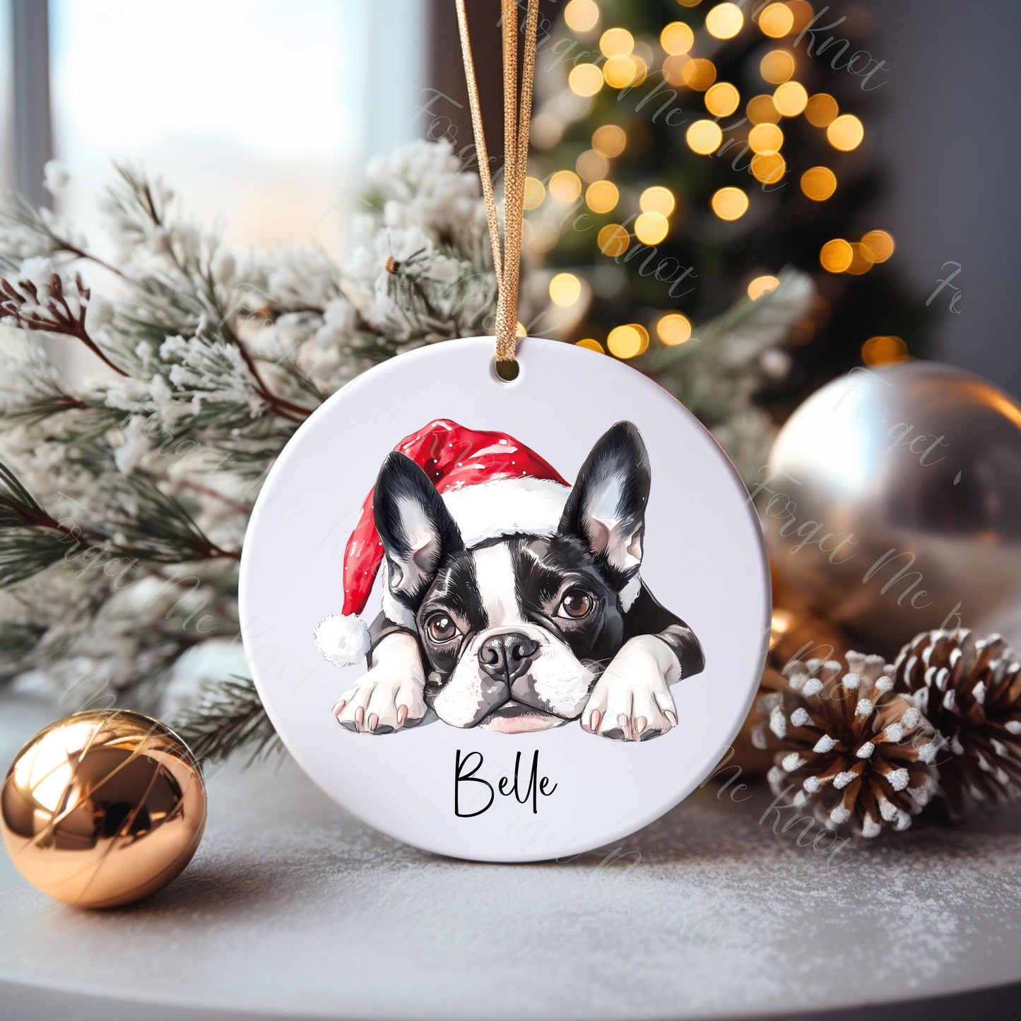 Border Terrier Christmas Bauble, Personalised Pet Dog Christmas Tree Decoration, Gift For Dog Family, Dog Lover, Xmas Bauble,