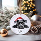 Border Terrier Christmas Bauble, Personalised Pet Dog Christmas Tree Decoration, Gift For Dog Family, Dog Lover, Xmas Bauble,