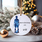 Rugby Christmas Tree Decoration, Personalised Rugby Christmas Tree Bauble, Sports Christmas Decoration, Grandson Xmas Gift