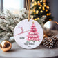 Pink Tree Christmas Tree Decoration, Personalised Bauble , Granddaughter Xmas Gift, Friend
