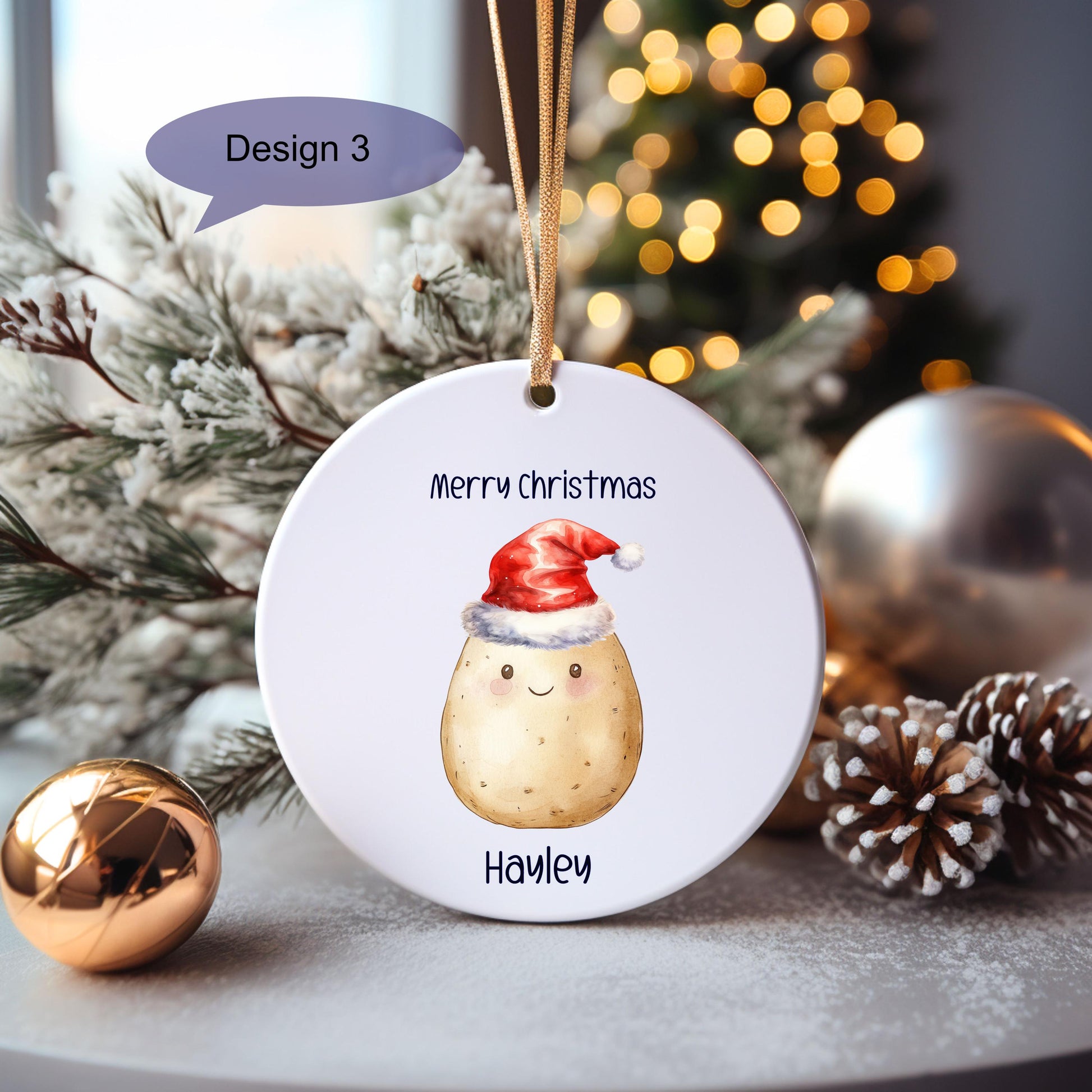 Broccoli Christmas Tree Decoration, Personalised Vegetables Bauble, Funny Xmas Gift,