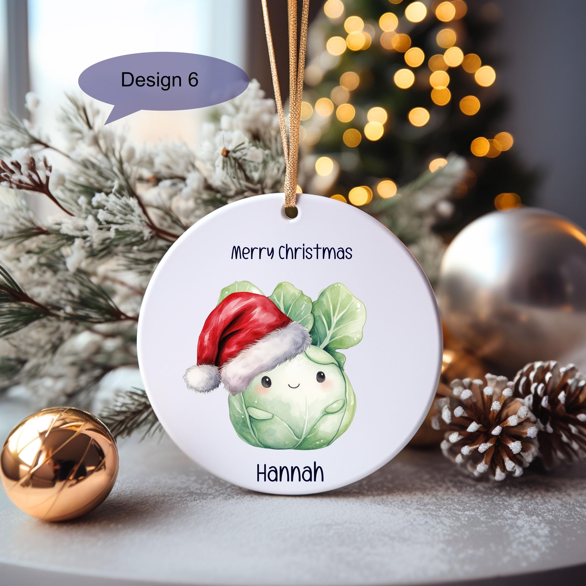 Potato Christmas Tree Decoration, Personalised Vegetables Bauble, Funny Xmas Gift,
