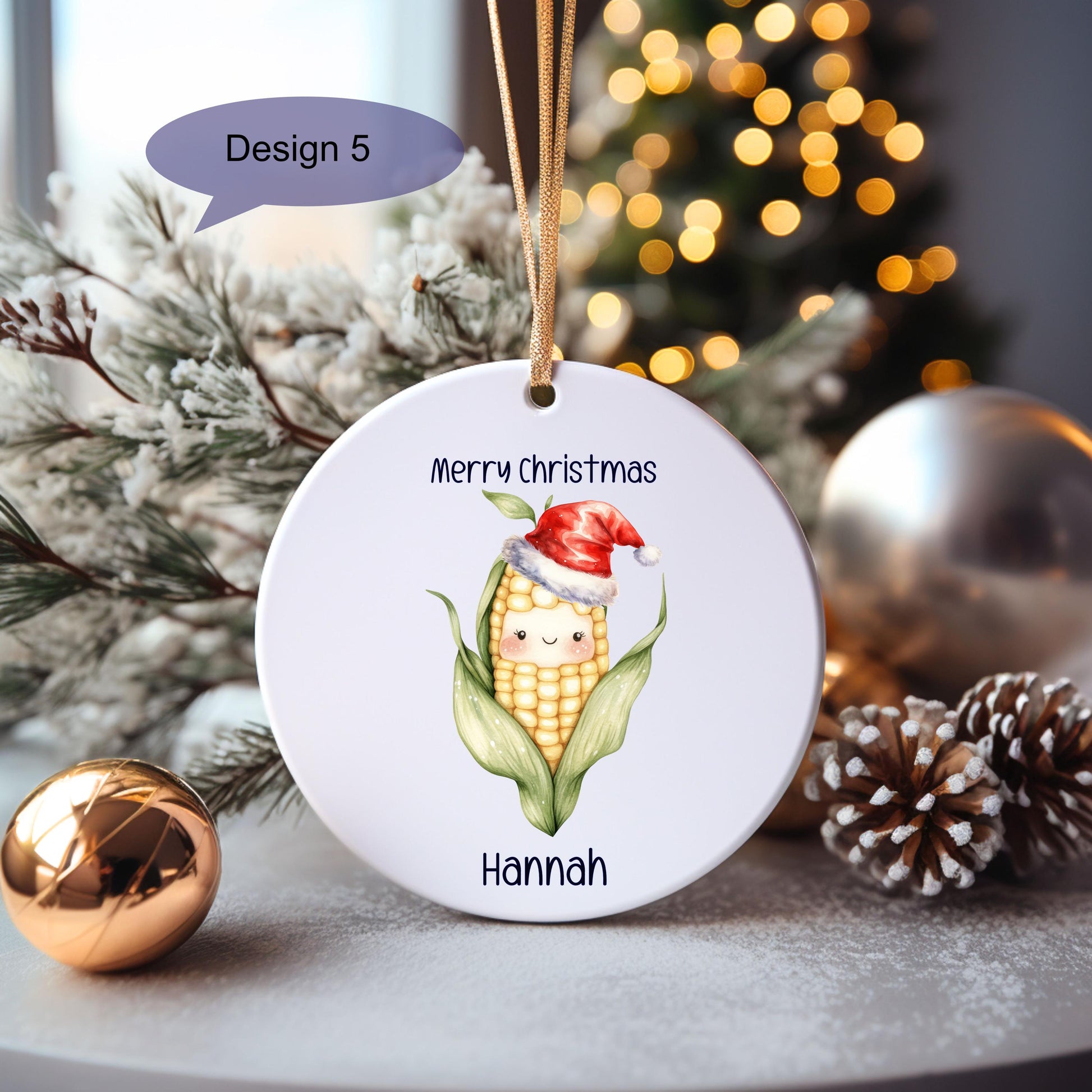 Broccoli Christmas Tree Decoration, Personalised Vegetables Bauble, Funny Xmas Gift,