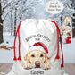 Dog Christmas Sack, Personalised Dog Stocking, Dog Christmas Eve Sack Lots of Different Breeds Available, Labrador