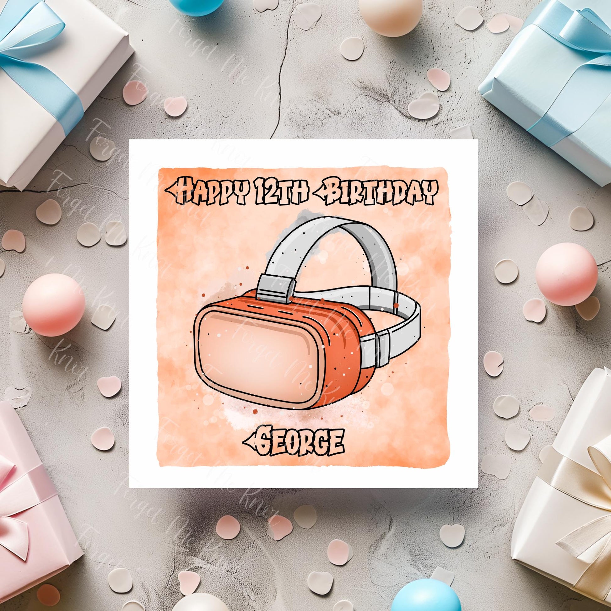 VR Headset Birthday Card – Virtual Reality Gamer Birthday Card – Funny Tech Birthday Card – VR Gamer Gift - Any Age