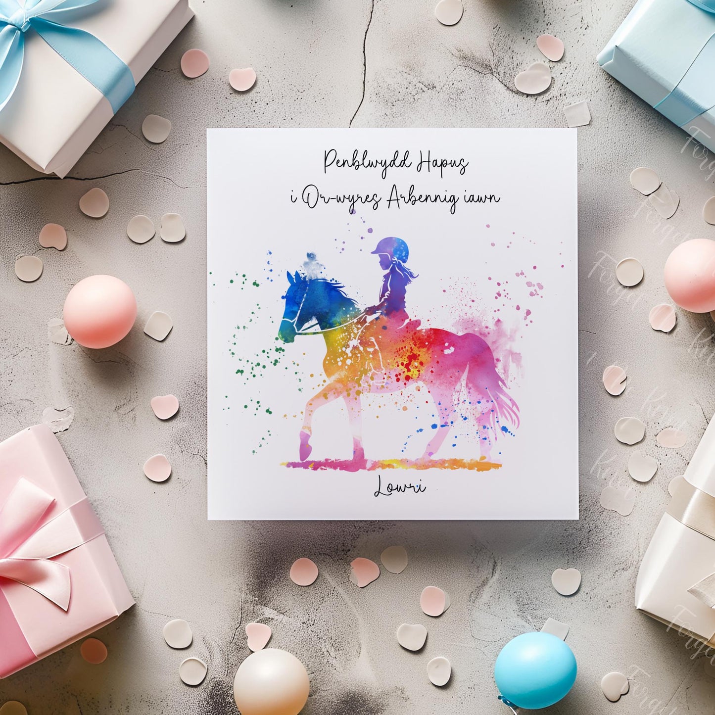 Penblwydd Hapus i Or-wyres Arbennig Iawn, Cerdyn Cymraeg, Welsh Birthday Card For Great Granddaughter, Any title