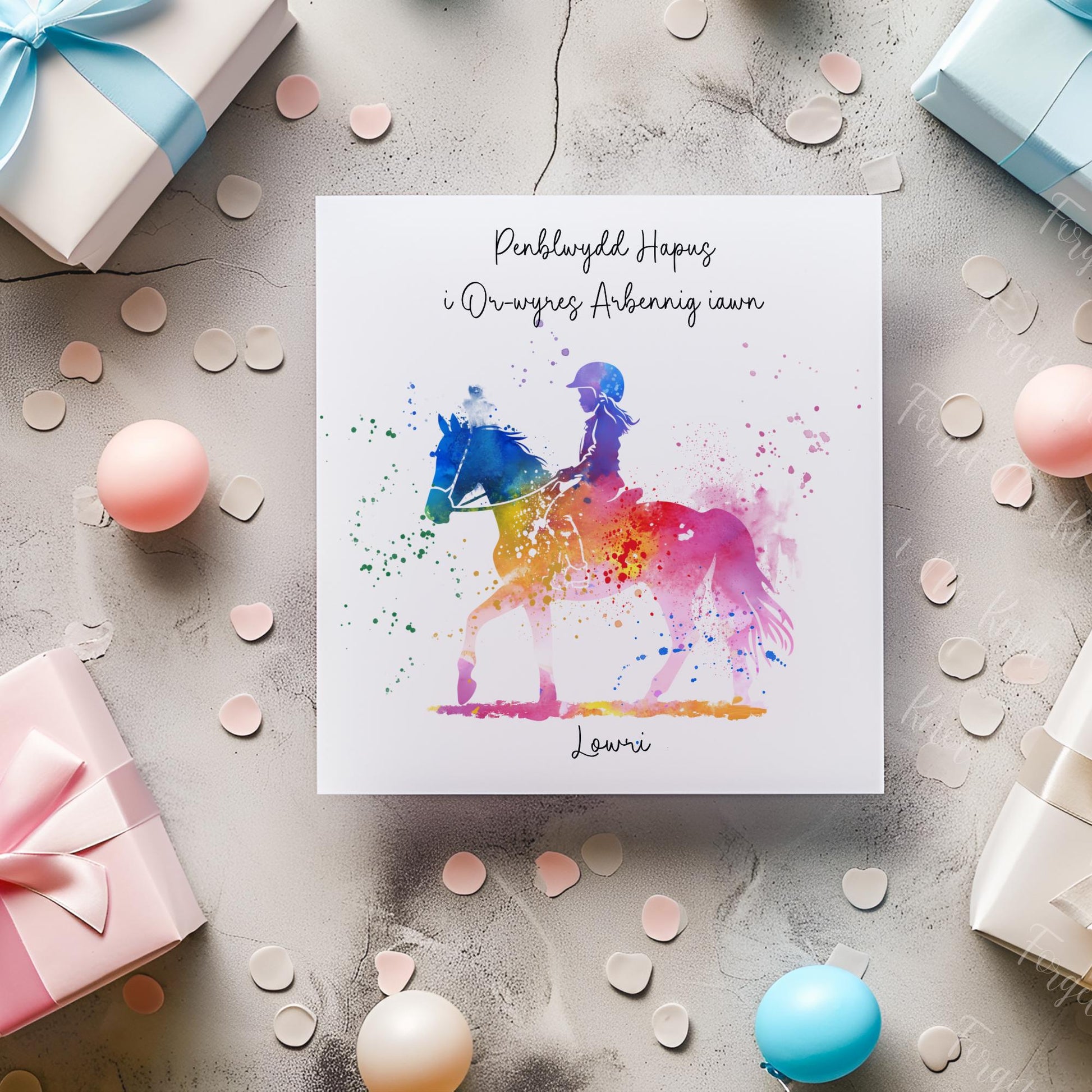 Penblwydd Hapus i Or-wyres Arbennig Iawn, Cerdyn Cymraeg, Welsh Birthday Card For Great Granddaughter, Any title