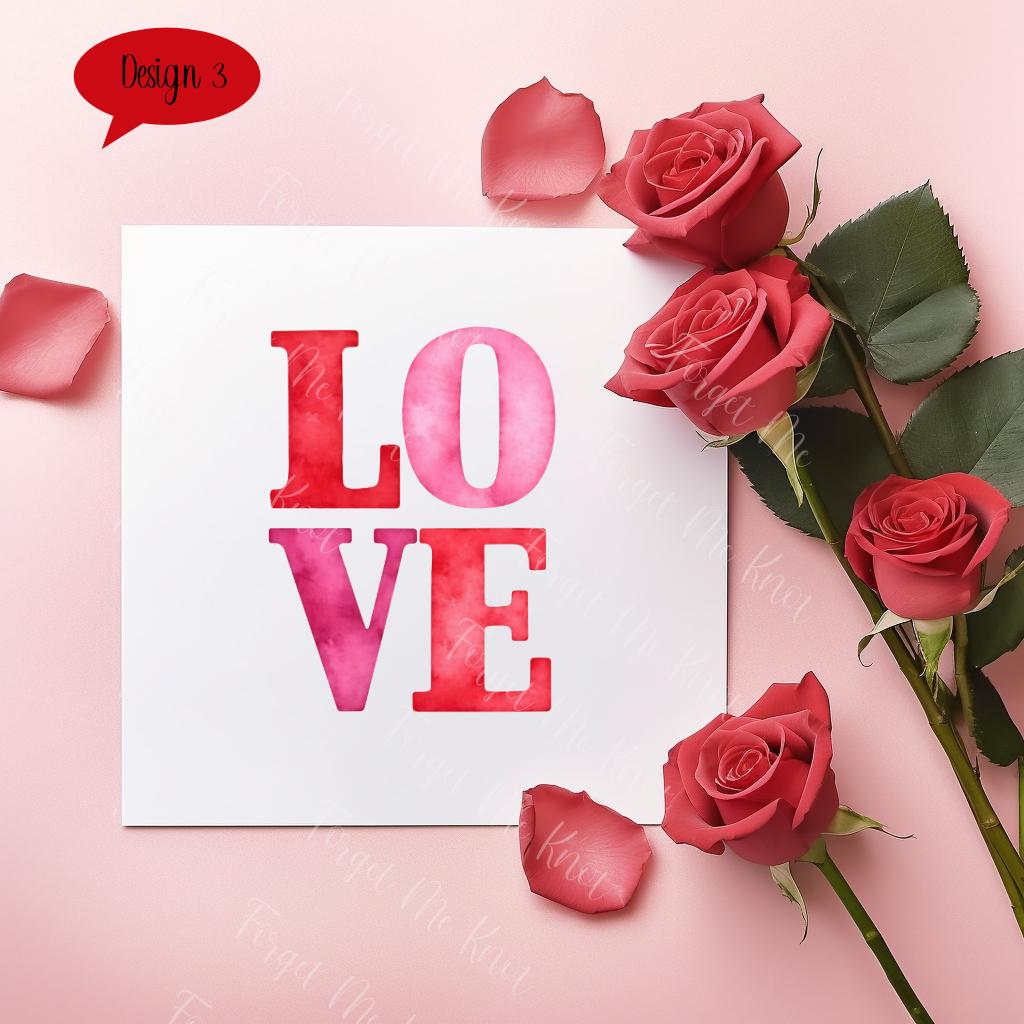 Valentine’s Day Card | Luxury Linen Card | 6x6 Romantic Valentine Card | Eco Friendly | Made in UK
