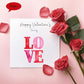 Valentine’s Day Card | Luxury Linen Card | 6x6 Romantic Valentine Card | Eco Friendly | Made in UK