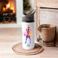 Abstract Basketball Player Water Bottle – Colourful Sports Design | 600ml Reusable Bottle | Basketball Gift