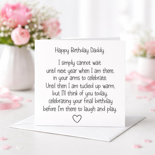 Birthday Card for Daddy from Bump – Daddy-to-Be Birthday Card - Birthday Card From Bump