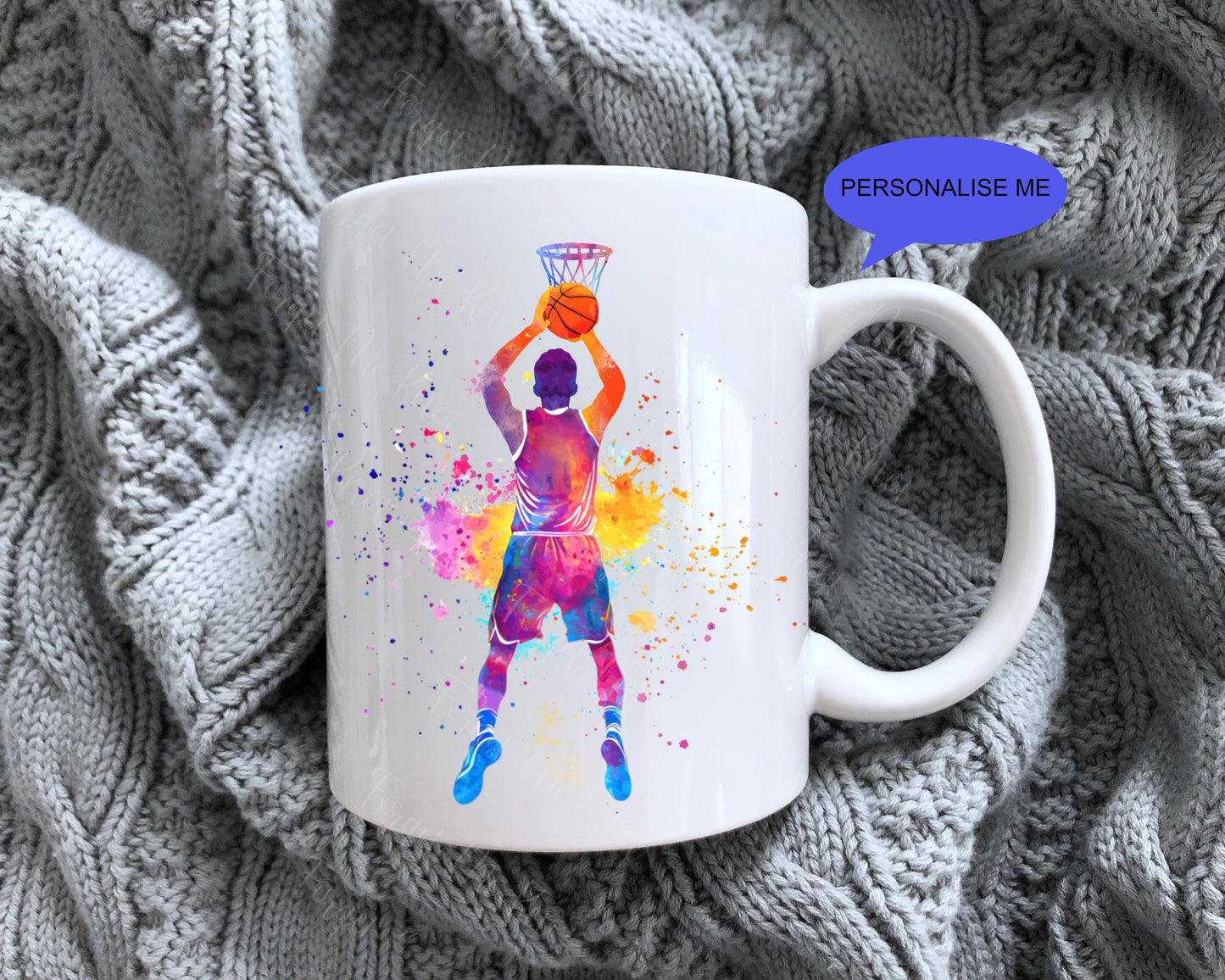 Personalised Abstract Sports Mug | 11oz White Ceramic Mug | Paddleboard, Martial Arts & Running Designs | Custom Name Gift