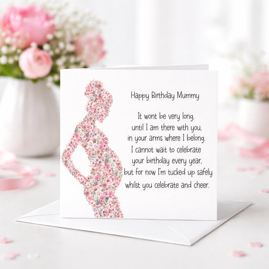 Birthday Card for Mummy from Bump – Pregnancy Birthday Card - Birthday From Bump To Mummy