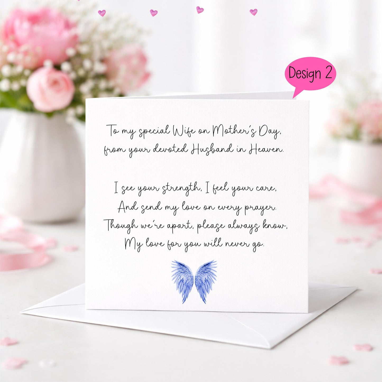 Mother’s Day Card From Husband in Heaven • Memorial Mother’s Day Card • In Loving Memory • Remembrance Card for Mum • Poem Card