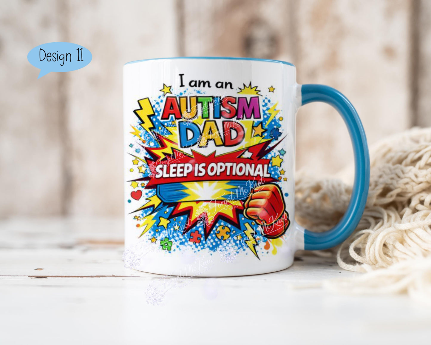 Autism Dad Mug - Fighting For My Hero Mug - Autism Awareness Gift For Dad - Special Needs Dad Gift - Father's Day Autism Mug