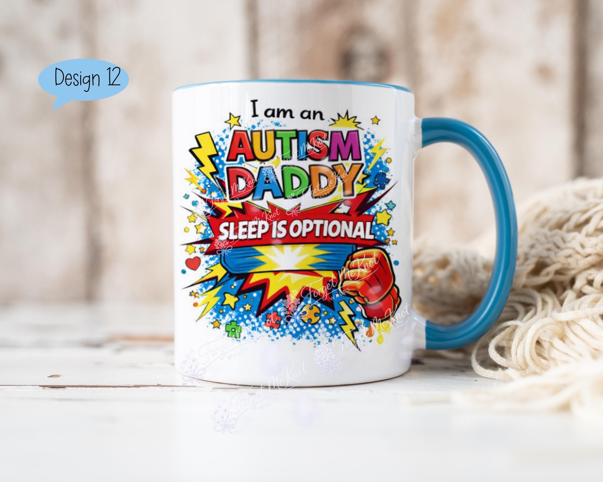 Autism Dad Mug - Fighting For My Hero Mug - Autism Awareness Gift For Dad - Special Needs Dad Gift - Father's Day Autism Mug