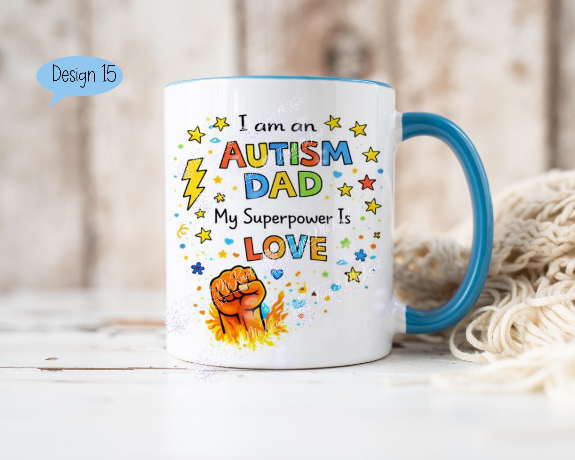 Autism Dad Mug - Fighting For My Hero Mug - Autism Awareness Gift For Dad - Special Needs Dad Gift - Father's Day Autism Mug
