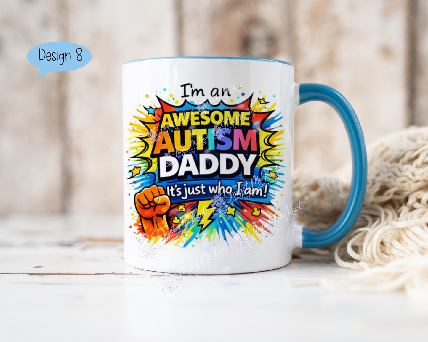 Autism Dad Mug - Fighting For My Hero Mug - Autism Awareness Gift For Dad - Special Needs Dad Gift - Father's Day Autism Mug