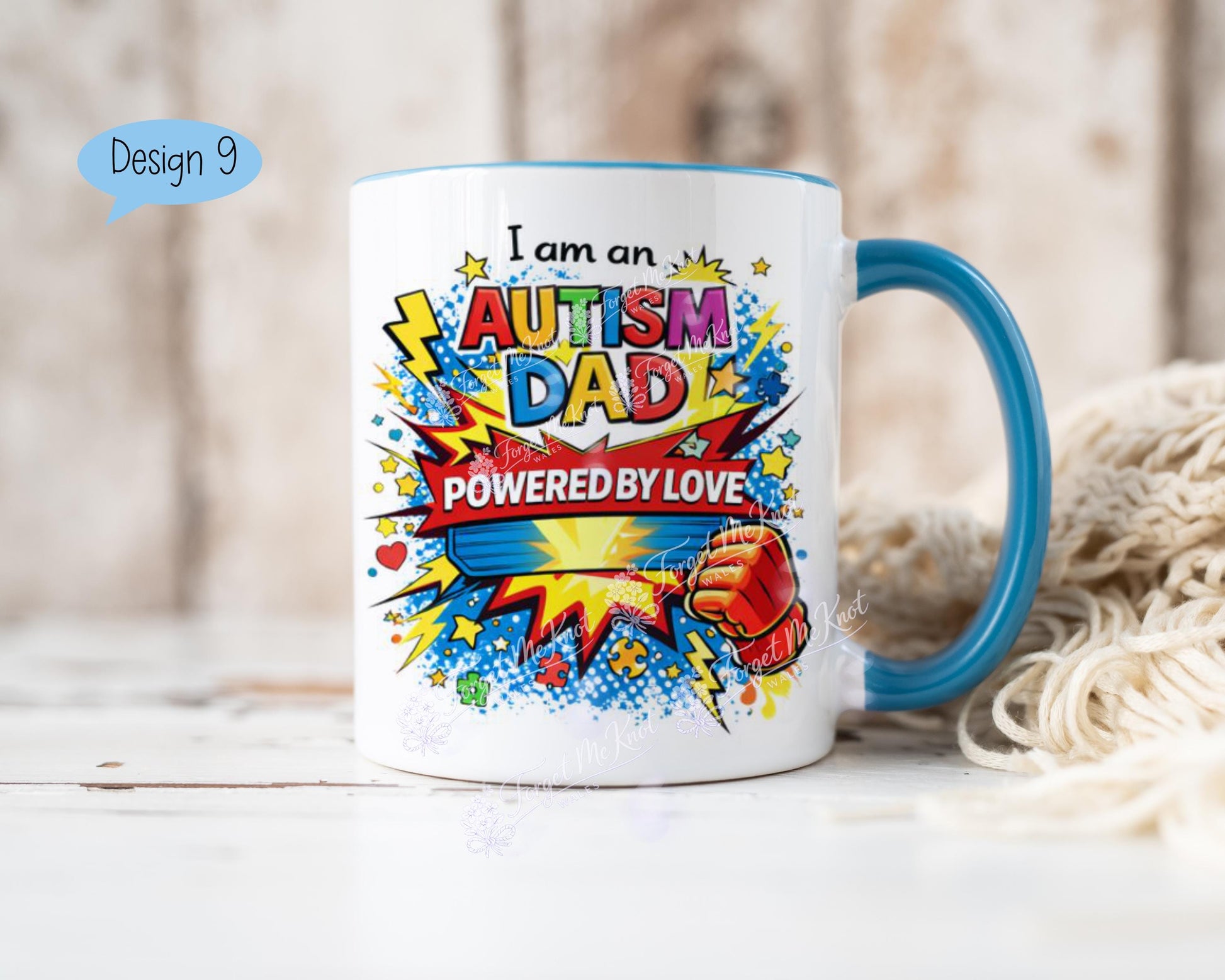 Autism Dad Mug - Fighting For My Hero Mug - Autism Awareness Gift For Dad - Special Needs Dad Gift - Father's Day Autism Mug
