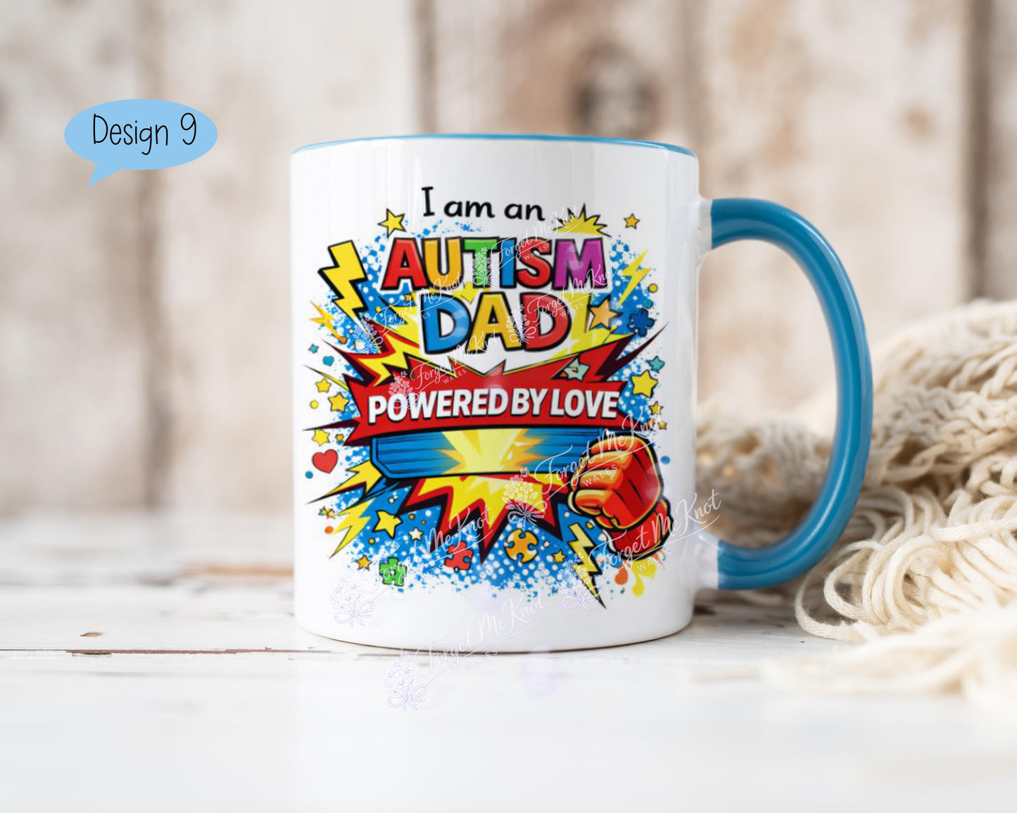 Autism Dad Mug - Fighting For My Hero Mug - Autism Awareness Gift For Dad - Special Needs Dad Gift - Father's Day Autism Mug