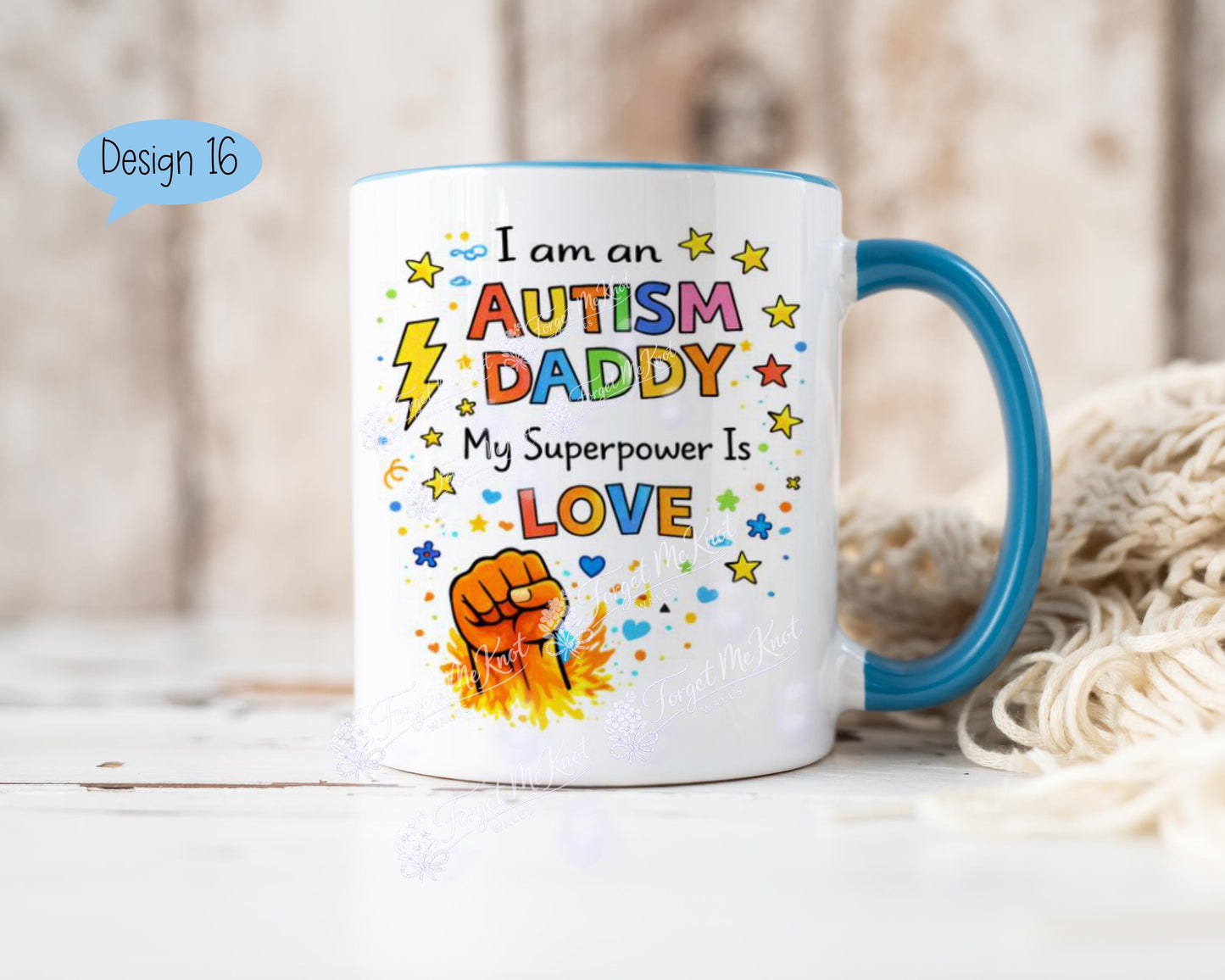 Autism Dad Mug - Fighting For My Hero Mug - Autism Awareness Gift For Dad - Special Needs Dad Gift - Father's Day Autism Mug