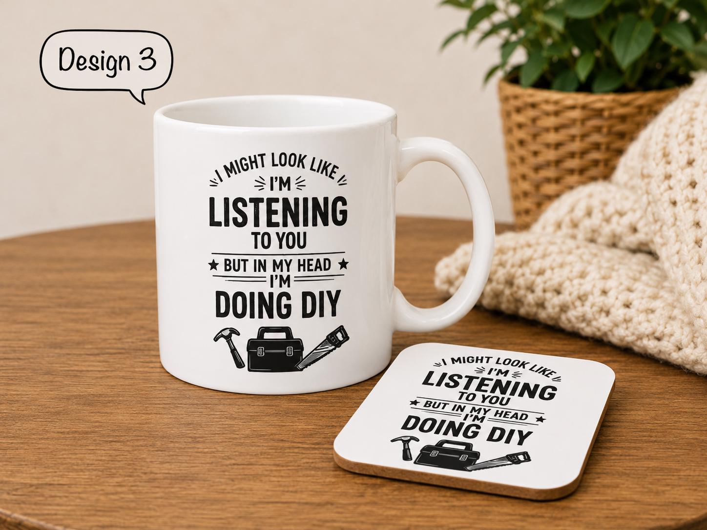 Funny Rugby Mug | Rugby Lover Gift | Rugby Fan Mug | I Might Look Like I’m Listening Mug | Rugby Dad Gift | Optional Coaster