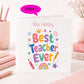 Teacher Thank You Card | Personalised Linen Card | 9 Designs to Choose From | Teacher Appreciation Card