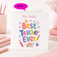 Teacher Thank You Card | Personalised Linen Card | 9 Designs to Choose From | Teacher Appreciation Card