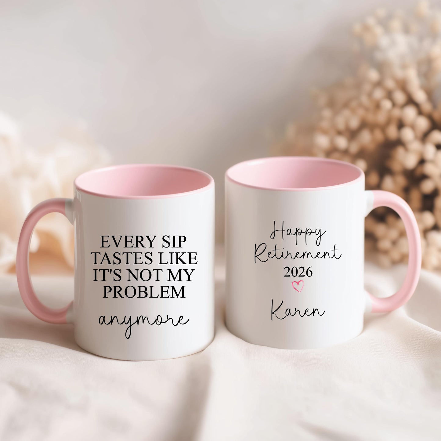 Funny Retirement Mug | Personalised Retirement Gift | Every Sip Tastes Like It’s Not My Problem Anymore Mug | Retirement Gift for Colleague