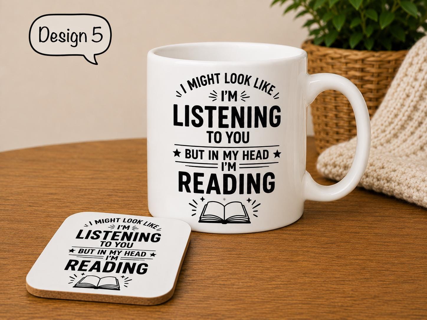 Funny DIY Mug | Handyman Mug | DIY Lover Gift | I Might Look Like I’m Listening Mug | Dad Gift | Optional Coaster