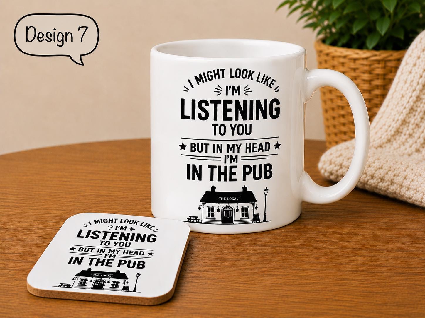 Funny BBQ Mug | BBQ Lover Gift | Grill Master Mug | I Might Look Like I’m Listening Mug | Dad Gift | Optional Coaster | Father's Day Gift