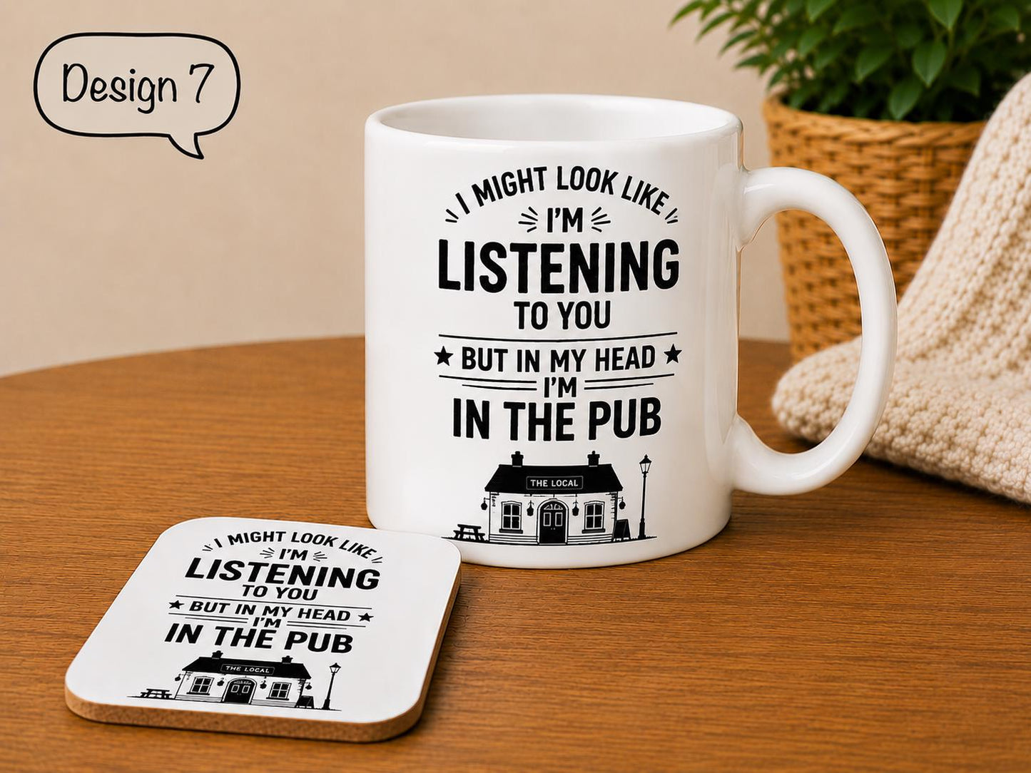 Funny Rugby Mug | Rugby Lover Gift | Rugby Fan Mug | I Might Look Like I’m Listening Mug | Rugby Dad Gift | Optional Coaster