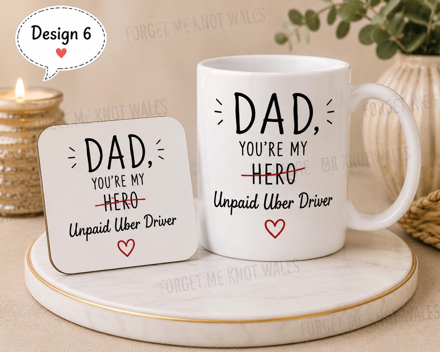 Funny Dad Mug | Dad Mug with Optional Coaster | Choose Design 1–9 | Father’s Day Mug | Funny Gift for Dad | Dad Jokes