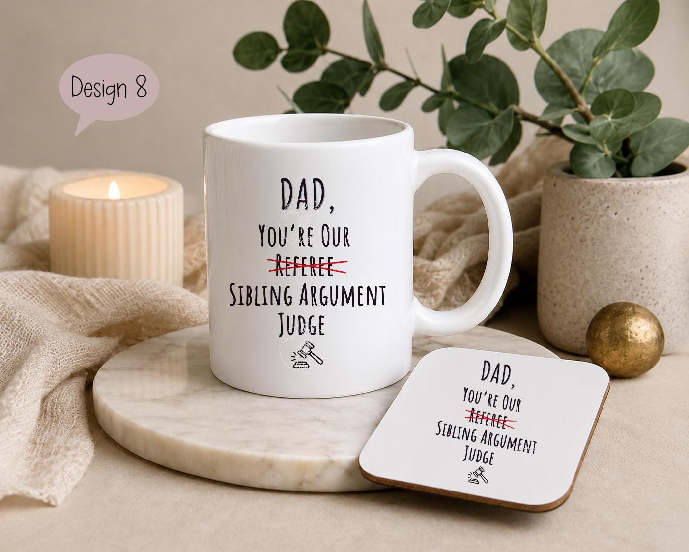 Funny Dad Mug | Dad Mug with Optional Coaster | Choose Design 1–9 | Father’s Day Mug | Funny Gift for Dad
