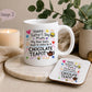 Funny Father’s Day Mug & Coaster for Mum | Mum Doing Both Parents Gift | Choice of 9 Funny Designs | Cheeky Novelty Mug