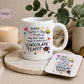 Funny Father’s Day Mug & Coaster for Mum | Mum Doing Both Parents Gift | Choice of 9 Funny Designs | Cheeky Novelty Mug