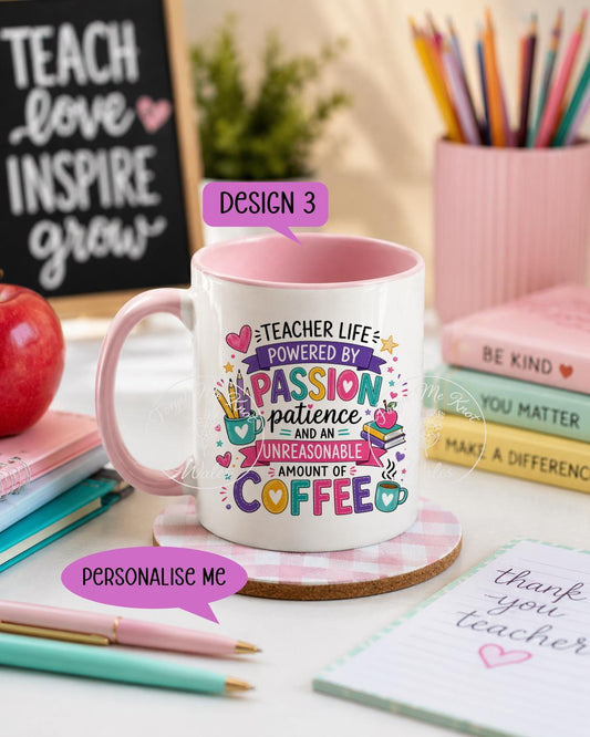 Teacher Mug & Coaster Gift | Personalised Teacher Mug | Thank You Teacher Gift | End of Term Gift
