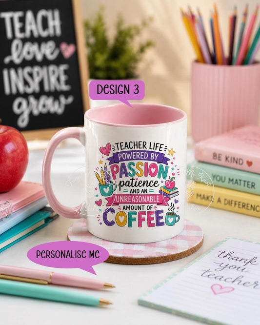 Teacher Mug & Coaster Gift | Personalised Teacher Mug | Thank You Teacher Gift | End of Term Gift