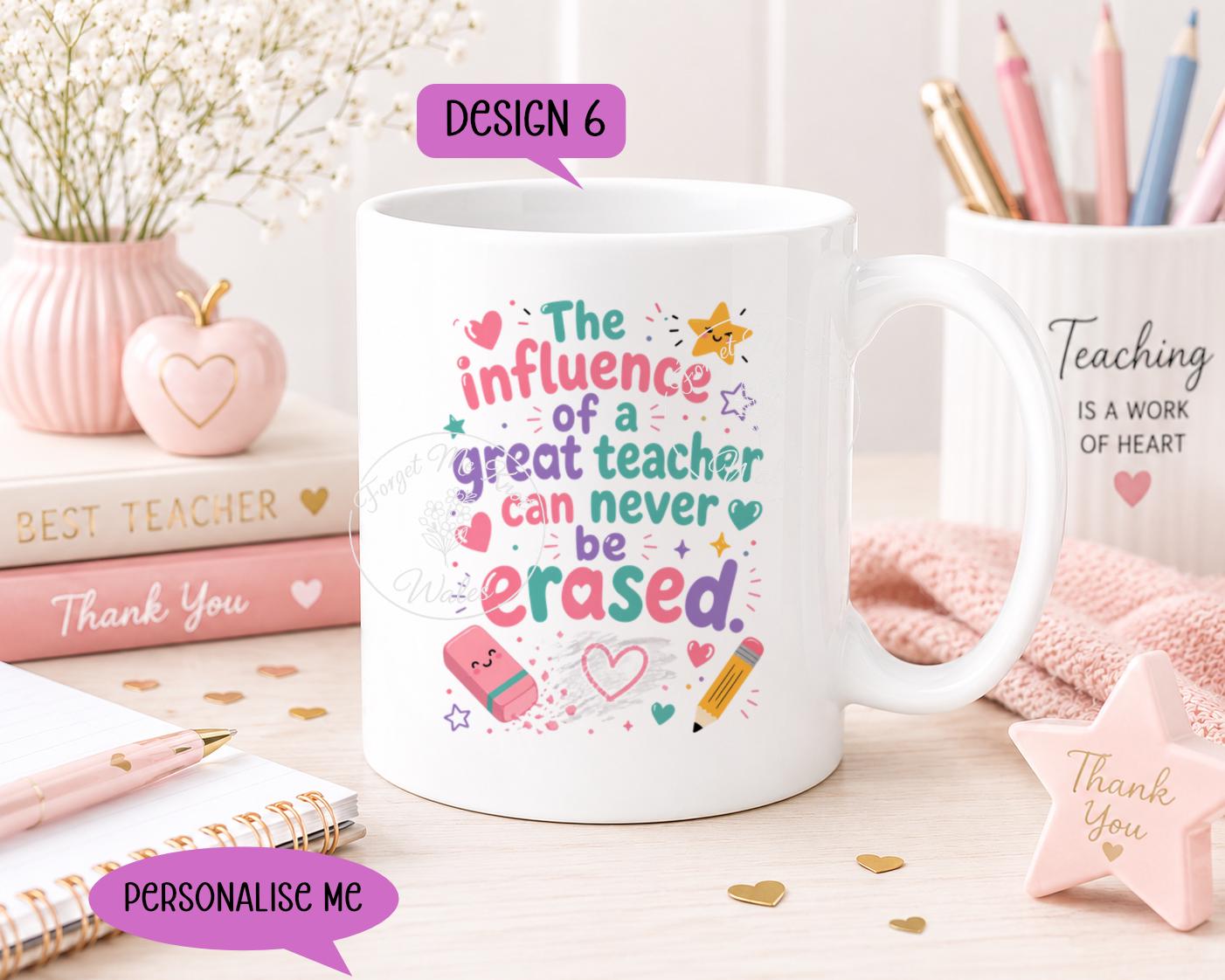 Teacher Mug & Coaster Gift | Personalised Teacher Mug | Thank You Teacher Gift | End of Term Gift