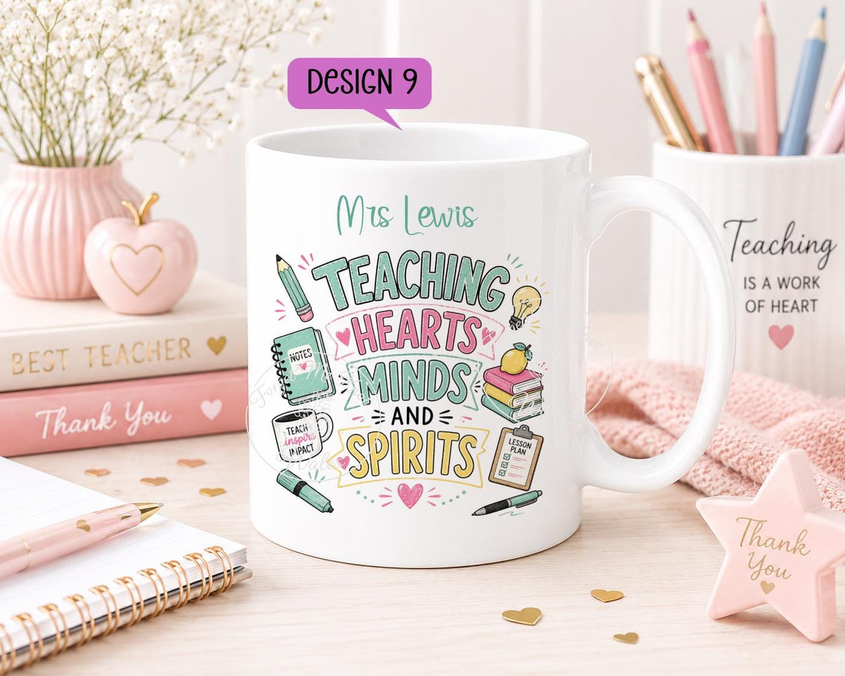 Teacher Mug & Coaster Gift | Personalised Teacher Mug | Thank You Teacher Gift | End of Term Gift