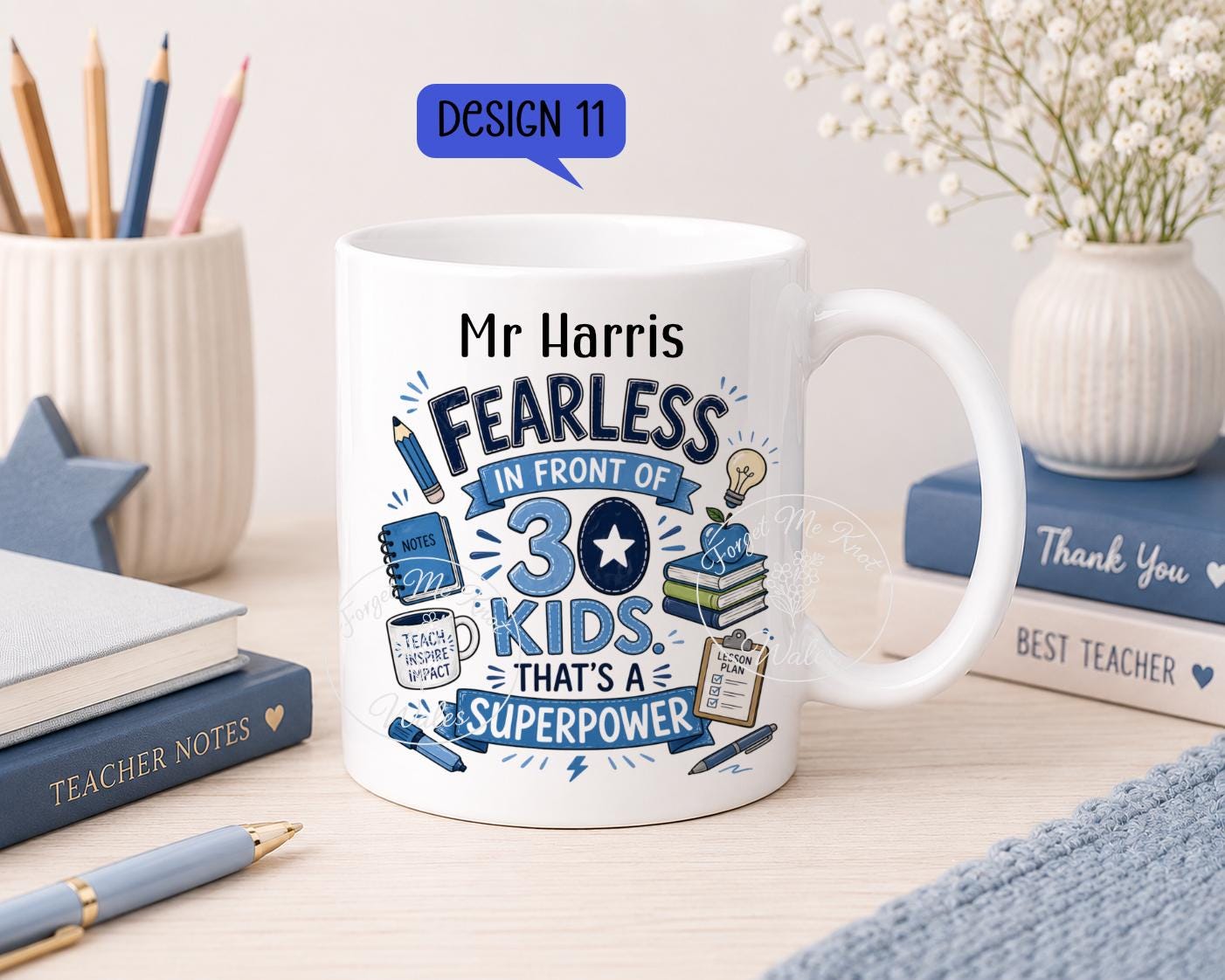 Teacher Mug & Coaster Gift | Personalised Teacher Mug | Thank You Teacher Gift | End of Term Gift