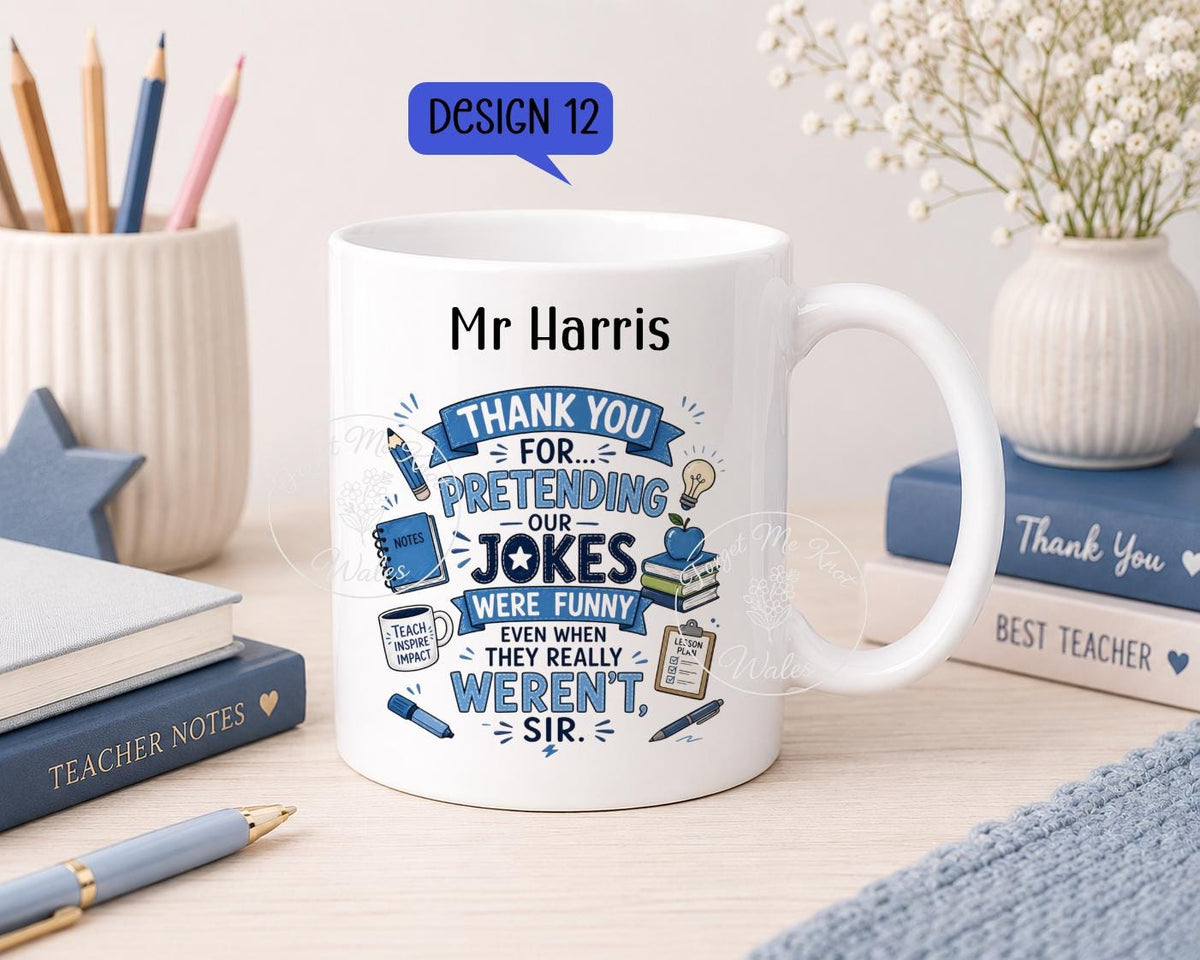 Teacher Mug & Coaster Gift | Personalised Teacher Mug | Thank You Teacher Gift | End of Term Gift