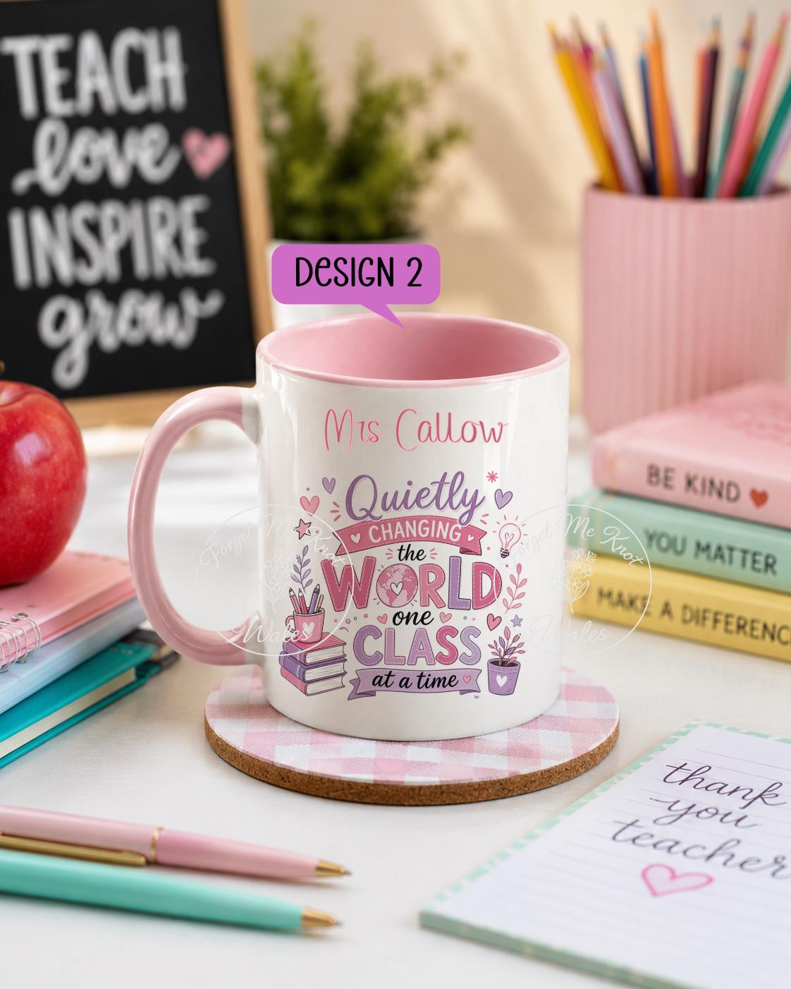 Teacher Mug & Coaster Gift | Personalised Teacher Mug | Thank You Teacher Gift | End of Term Gift