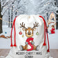 Christmas Present Sack, Large Christmas Present Sack, Personalised Reindeer Sack, Reindeer Present Sack