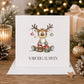 Reindeer Christmas Card | Cute Xmas Card with Presents | Festive Christmas Greeting Card