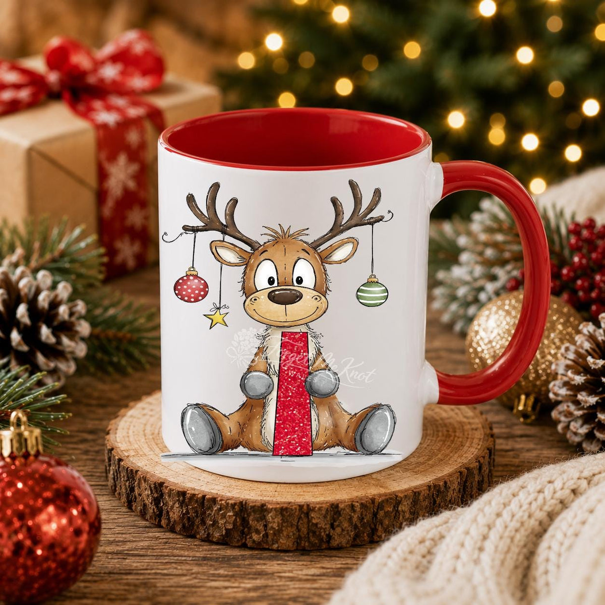 Personalised Christmas Mug | Christmas Reindeer Mug | Festive Xmas Gift | Christmas Coffee Cup