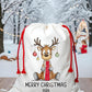 Christmas Present Sack, Large Christmas Present Sack, Personalised Reindeer Sack, Reindeer Present Sack