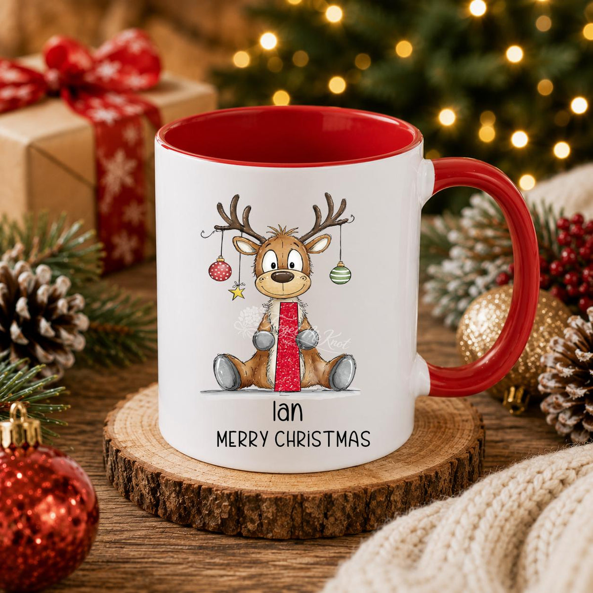 Personalised Christmas Mug | Christmas Reindeer Mug | Festive Xmas Gift | Christmas Coffee Cup